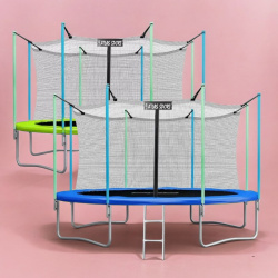 Батут 435 см (14ft) с внутренней сеткой и лестницей / Надежный и устойчивый